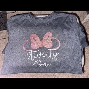 Rose gold Minnie “21” shirt